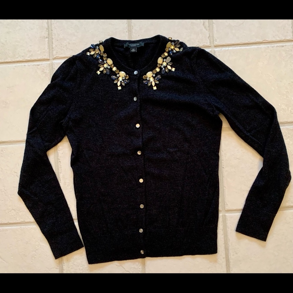 Ann Taylor embellished cardigan